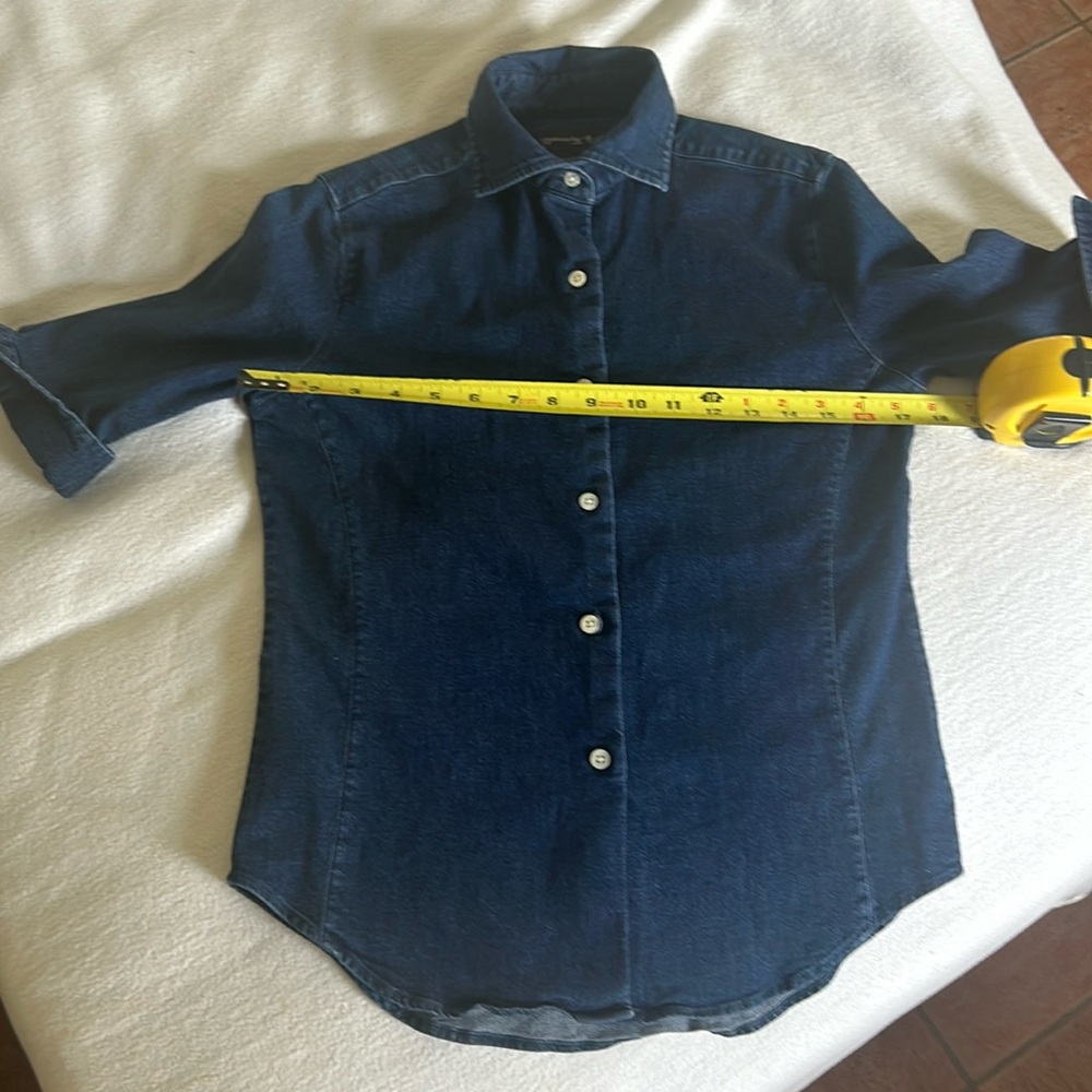 F.by Faconnable jeans blouse size xs 98% cotton 2% spandex perfect condition